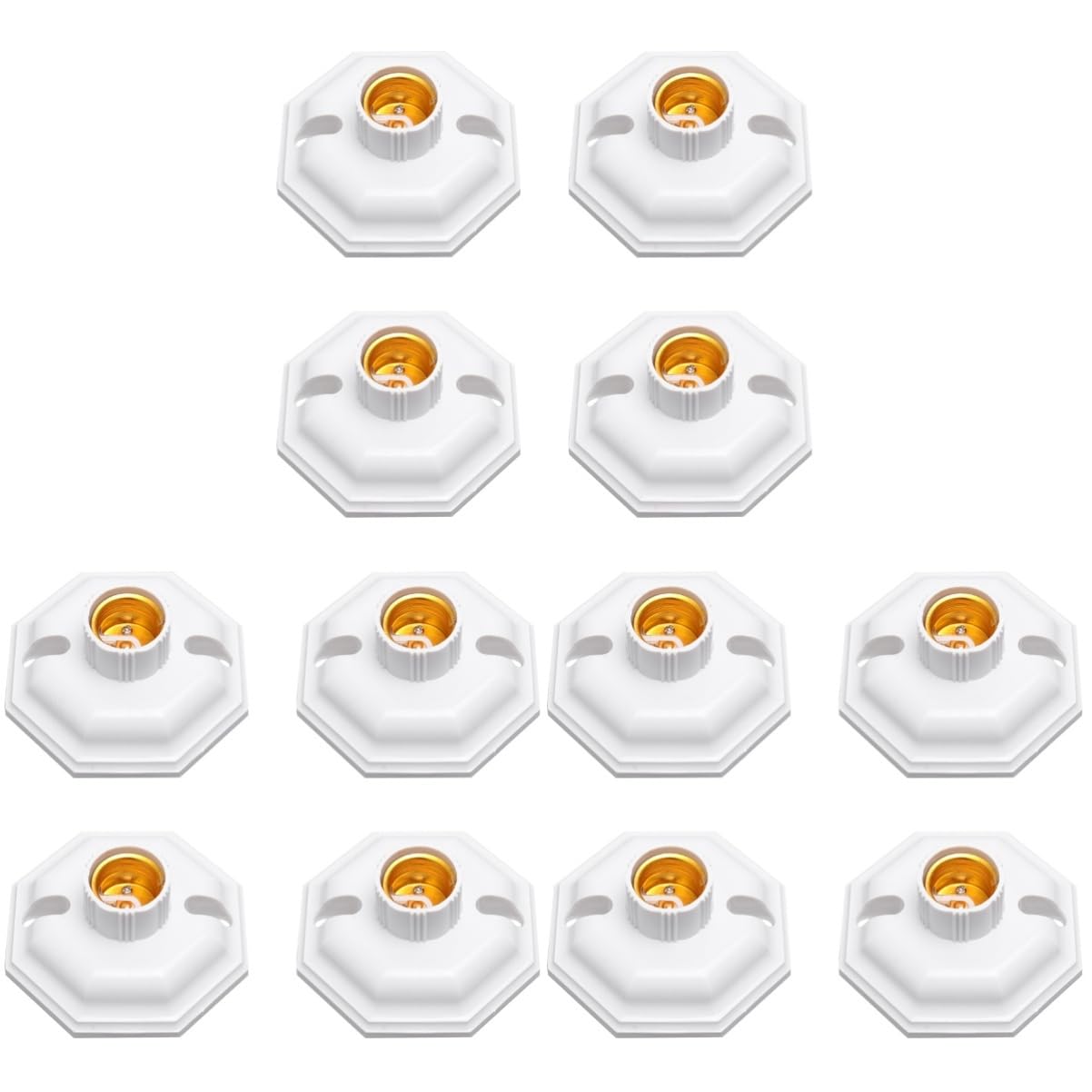 Hemobllo 12 Pz base leggera decorazioni per feste di Natale convertitore base lampada attacco base lampadina e27 adattatore portalampada attacco luce e27 lampade PRESA decorare bianca