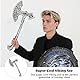 Wikingeraxt Wikinger Axt, Viking Axe PU Schaum Axt, Spielzeug Requisiten Kunststoff Streitaxt Kostüm Halloween Axt Cosplay-Zubehör Gold