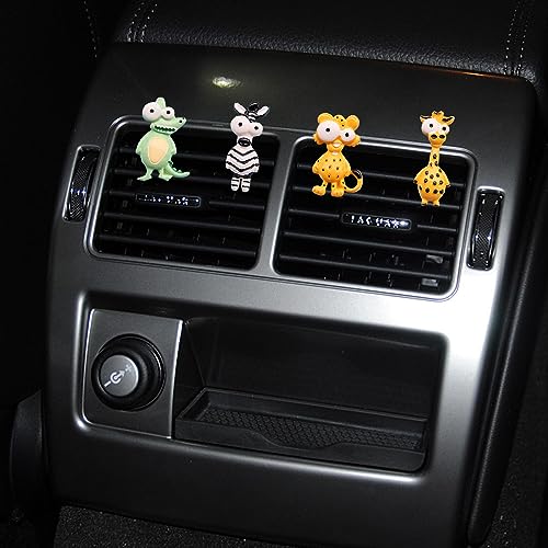 Image of ZOSTLAND Rhinestone Car Decorative Clip,Car Air Fresheners,Metal Vent Clip,Bling Auto Air Vent,Personalized Automotive Interior Decoration Accessories,Auto Decor Gift for Women,Men (5Pcs Animal)