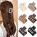 6 Pack Claw Clips Hair Clips for Women Girls Medium Rectangle 2 Inch Small Hair Clips for Thin or Medium Thick Hair