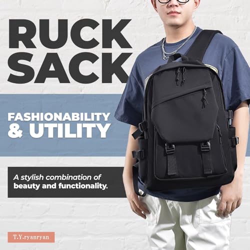 Men’s and Women’s Classic Large Capacity Backpack, Durable Fabric, Multiple Pockets, Adjustable Straps, Waterproof, Fits 15.6-Inch Laptop for Work and Travel (Gray)2