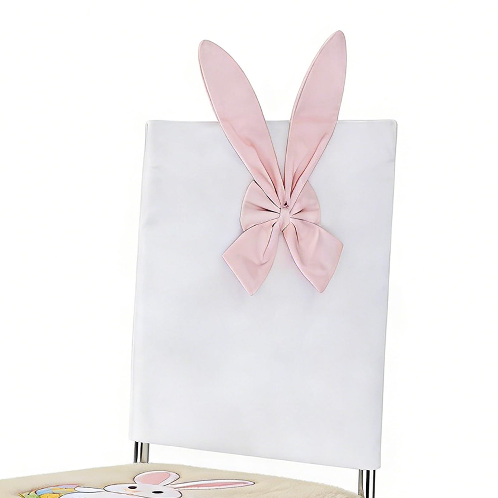 Kalttoy Festival Rabbits Shape Seat Back Cover Craft of Plush for Long Time Comfortable and Vibranting Color Holiday Chair Back Cover