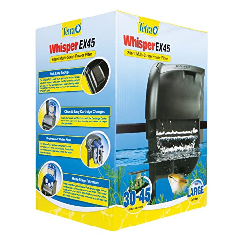 Image of Tetra Whisper EX 45 Filter For 30 To 45 Gallon aquariums, Silent Multi-Stage Filtration, Blacks /Grays