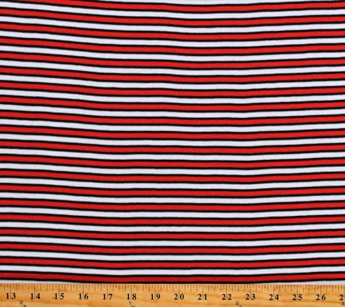 Generic Interlock Knit 1/4'' Red and White Stripes...