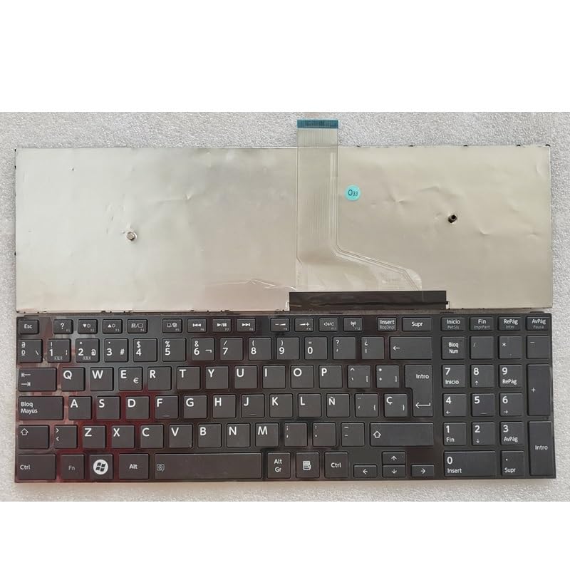 Teclado español SP/FR/UK para Toshiba Satellite C50 C50D C50-A C50-A506 C50D-A C55 C55T C55D C55-A C55D-A SP Teclado Black(SP)