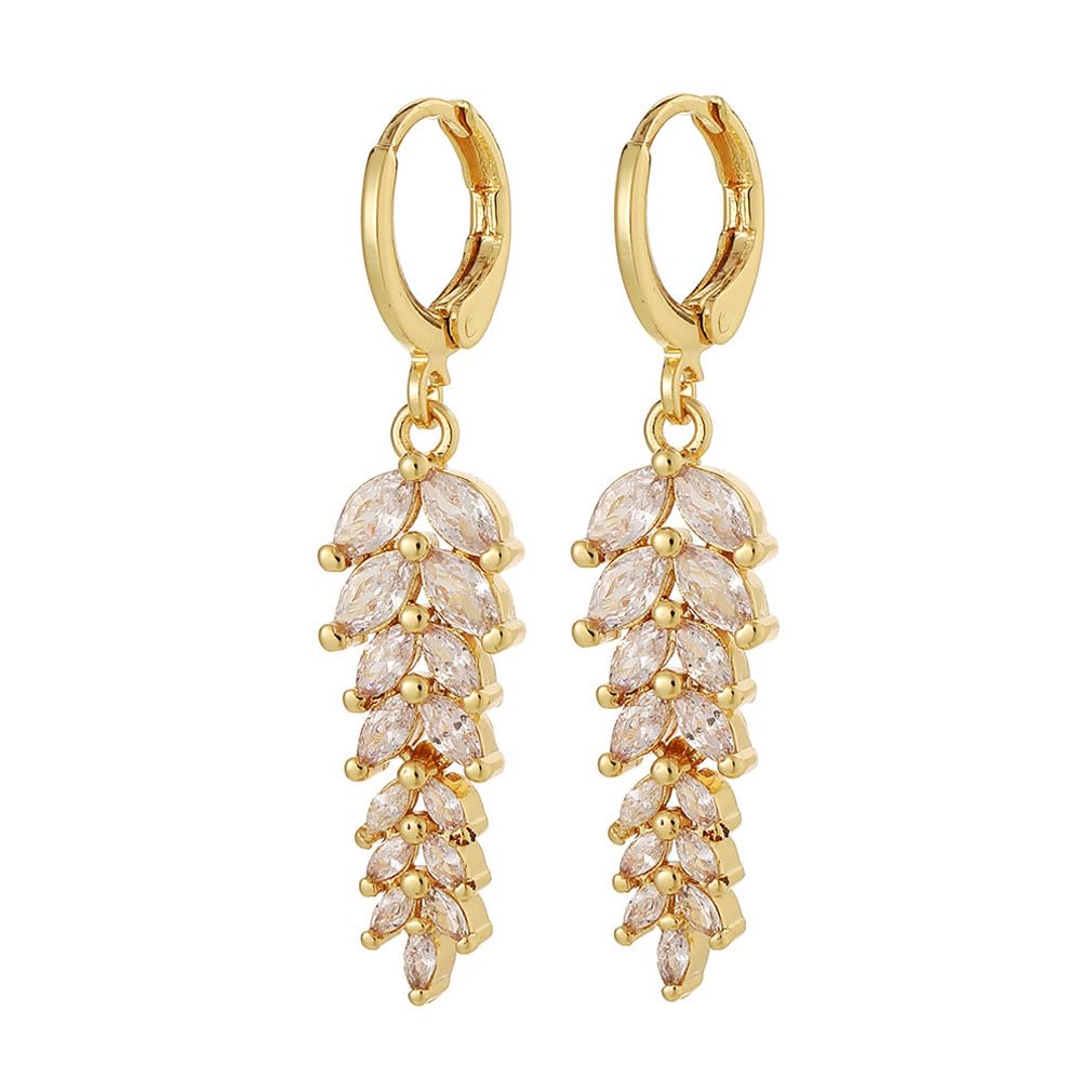 Boucles d'oreilles de fête blé en zircone pour sublimer un visage