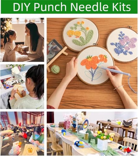 Image of Punch Needle kit for Beginners, Punch Stitching kit for Adults, Needle Punch Kits for Adults - A Water Otter with Hands Raised in The Water Punch Needle Set