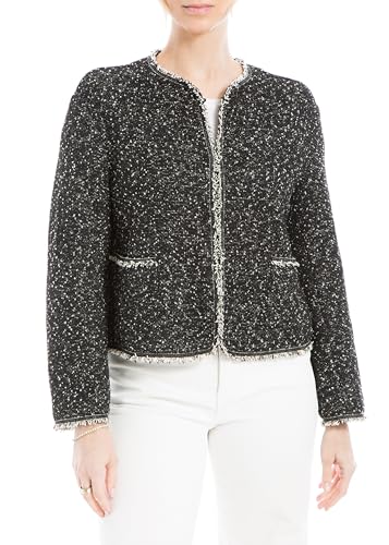 美品 laubeblanc mix tweed No collar jacket Mix tweed No collar jacket – L'AUBE BLANC