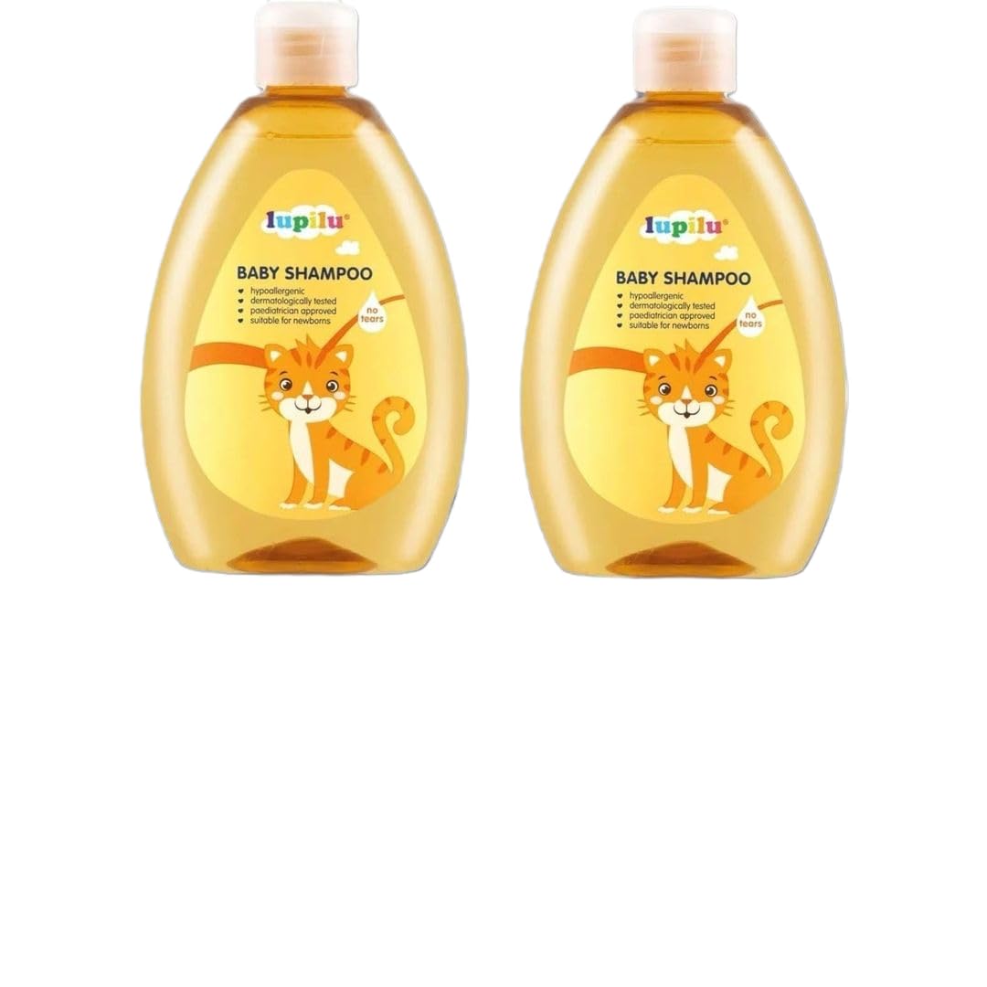 ark future Lupilu Baby Shampoo | Hypoallergenic & Gentle Formula | Dermatologically Tested | No Tears | 500mL × 2 (Twin Pack)