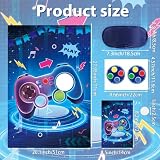 Hxezoc Pin The Button On The Video Party Game With 36 Pcs Video Game Button Stickers, Large Video Game Poster for Kids Boys Game Theme Birthday Party, Carnival Party Supplies