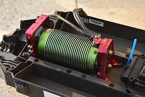 GPM Aluminum 7075-T6 Quick Release Motor Base+Motor Fixing Mount for 1/6 XRT 8S?78086-4?& 1/5 4WD X-Maxx 6S/8S Monster Truck Rc Cars (Black)