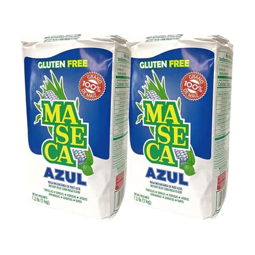 Blaues Maismehl von Maseca (Harina de maíz azul) Gluten Free 1kg (Pack 2)