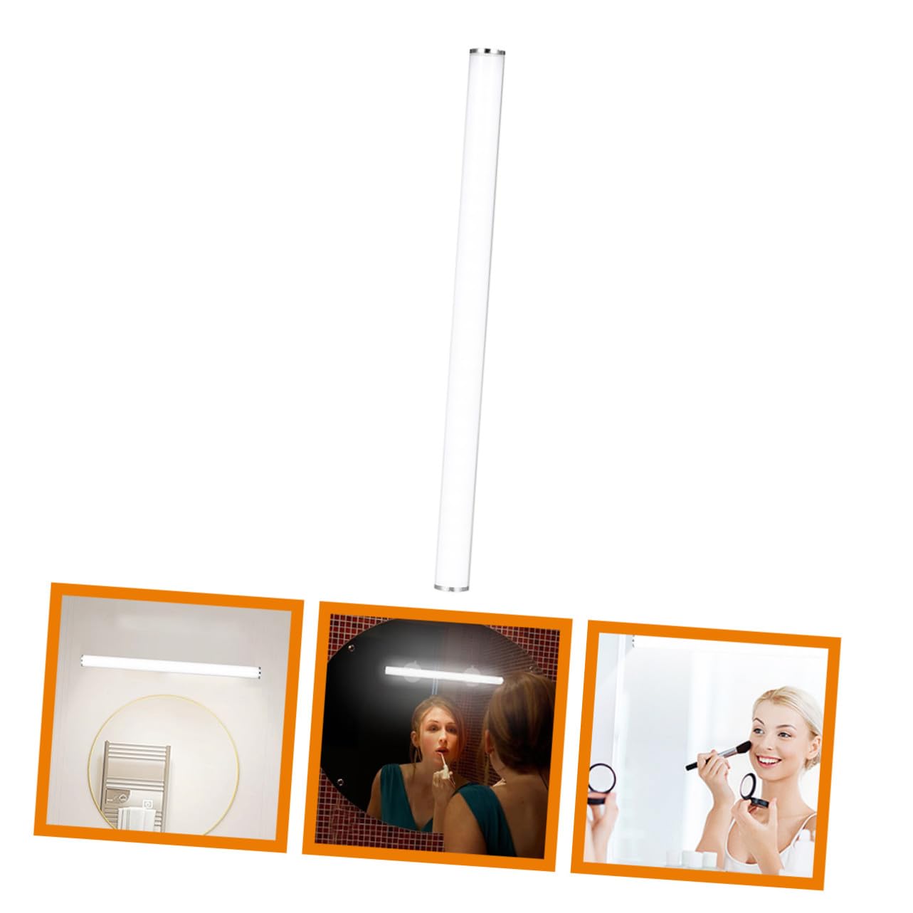 ULTECHNOVO Lámpara de Tocador de Baño LED Recargable Ventosa, Barra de Luz para Espejo, Luminaria de Pared para Interior, Luces de Tocador Modernas para Maquillaje y Baño