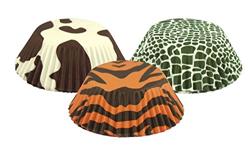 Fox Run Animal Prints II - Juego de moldes para hornear (7,6 x 7,6 x 3,2 cm), multicolor