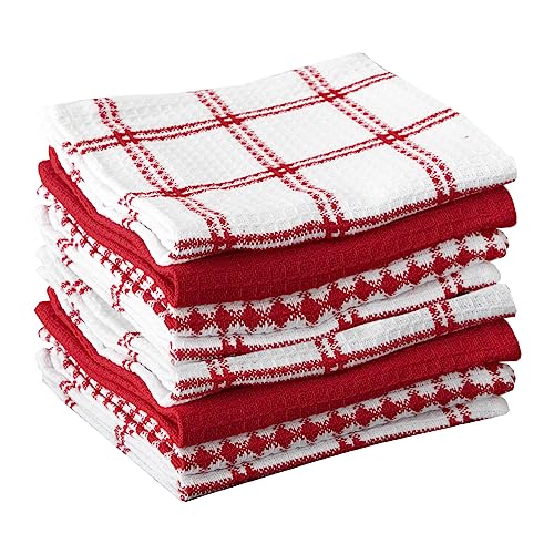 T-Fal Premium Waffle Dish Cloths: Highly Absorbent, Super Soft Long Lasting - 100% Cotton, 12