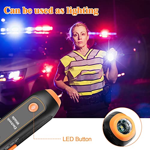Silbato electrónico portátil con 3 niveles de volumen y luz LED miniatura 6