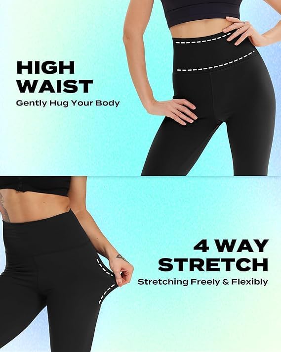 Image of TNNZEET Capri Leggings for Women - Tummy Control High Waisted Soft Yoga Pants for Gym Workout