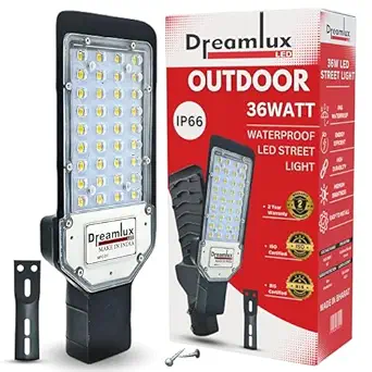 Dreamlux Aluminium Led Street Light 36W|Waterproof Lens Technology|Excellent Quality 36 Watt Led Street Light For Home|Outdoor Street Light|Street Lamp|Led Street Road Lights Color : White (1)