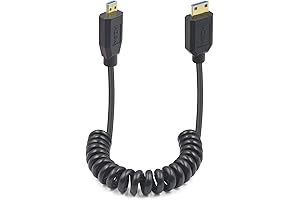 Duttek 8K Mini HDMI to Micro HDMI 2.1 Coiled Cable