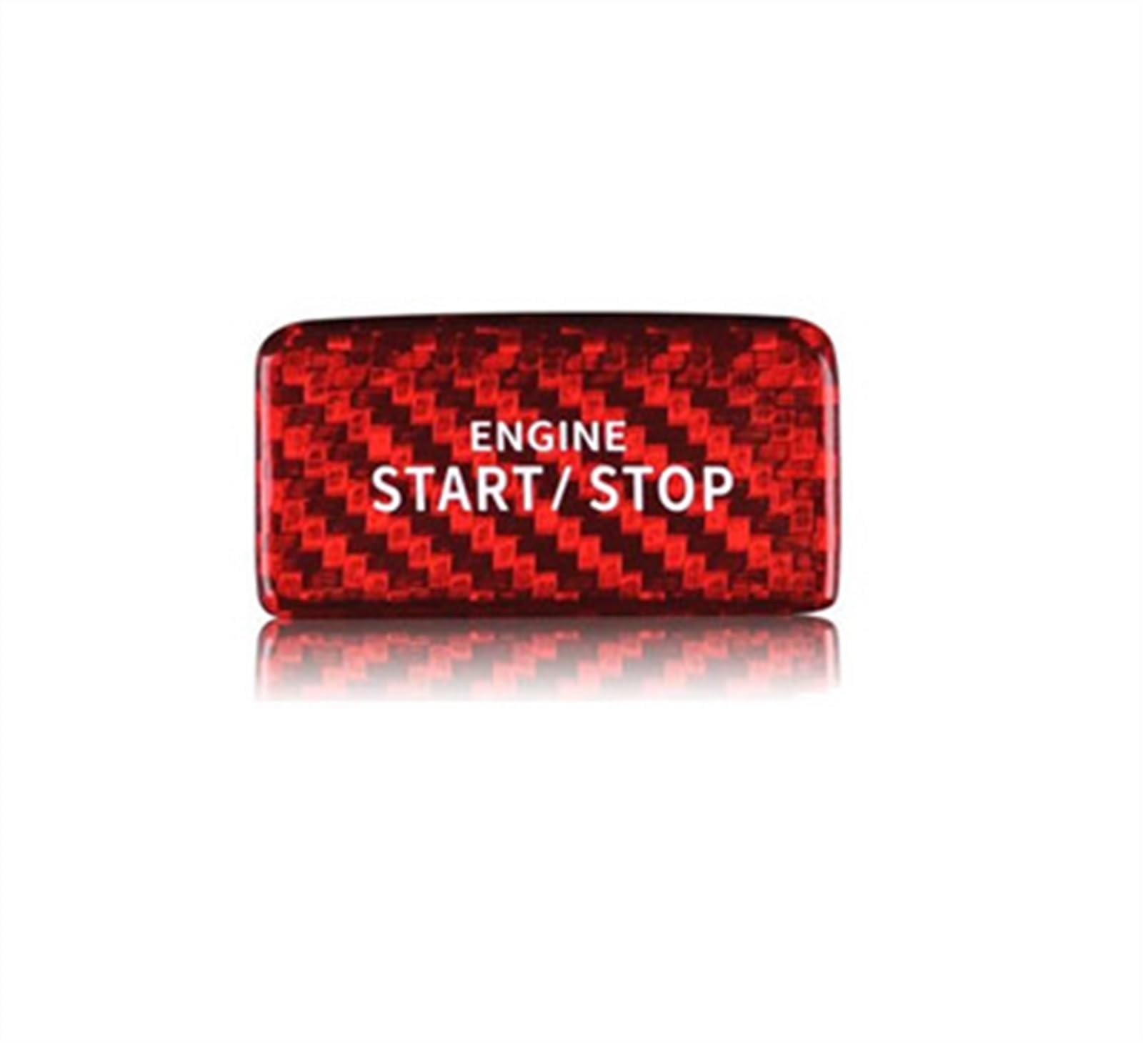 Car Interior Modification Accessories Engine Start Stop Button Real Hard Sticker Cover for Golf 8 2020-2023 Anti-dust(Rosso)