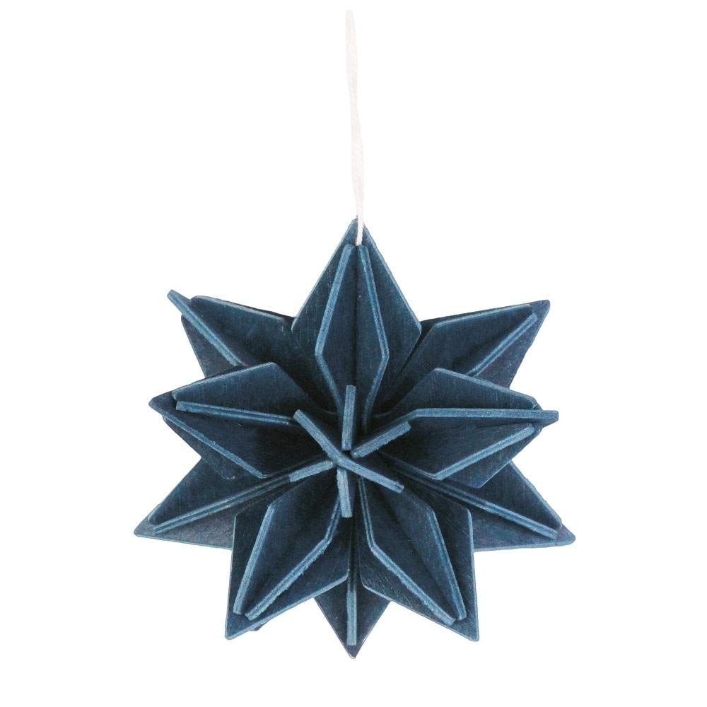 LOVI Star Blue - 7 cm - 3D Wooden Creation Flatpack Like a Postcard
