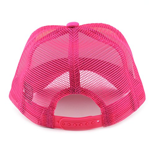 Image of NYFASHION101 Plain Mesh Trucker Hat - Breathable 6-Panel Daily Snapback Cap, Customizable Ideal for DIY Embroidery & Patches