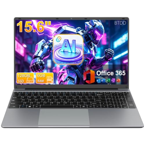 Image of 15.6 inch FHD Laptops with AI Assistant Included, Quad-Core Processor