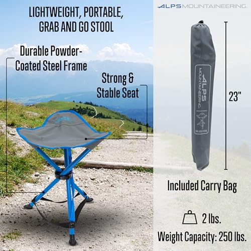 Image of ALPS Mountaineering Tri-Leg Stool - Gray /Ocean, New
