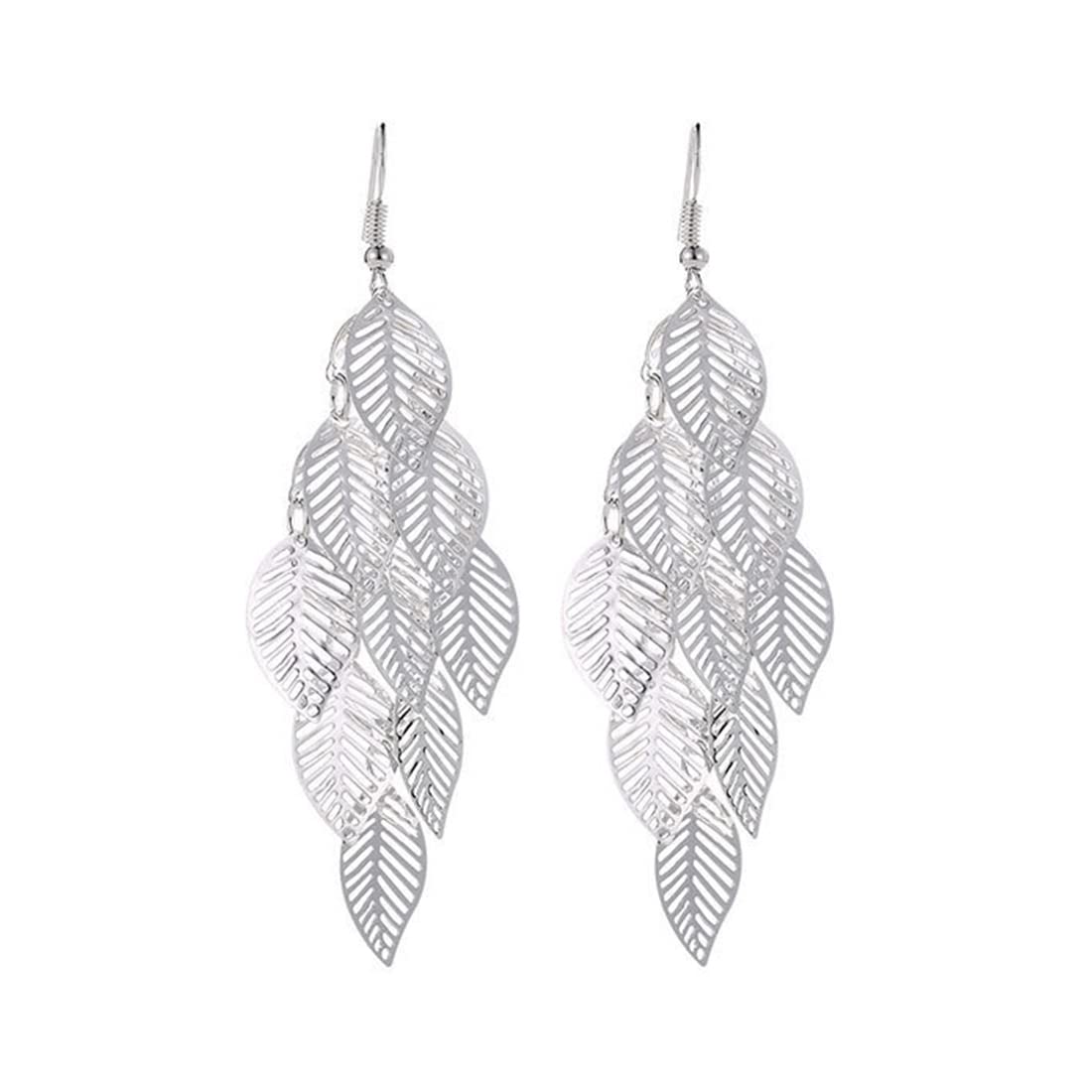 81stgeneration Orecchini Pendenti Lunghi Con Piume In Argento 925 – Stile Boho E Tribale, Con Confezione Regalo