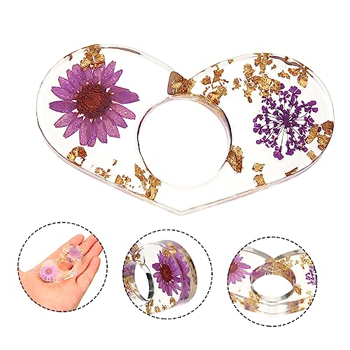 Marque-pages en résine et fleurs séchées de qualité supérieure EXCEART