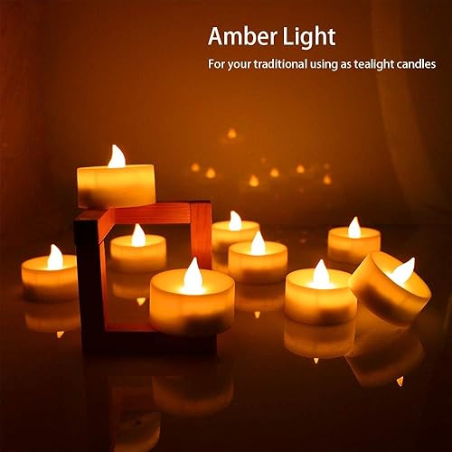 Miniatura 3 de Vela sin llama de luz de té parpadeante colorida, velas LED con control remoto, velas eléctricas para soporte votivo, celebración de luces de