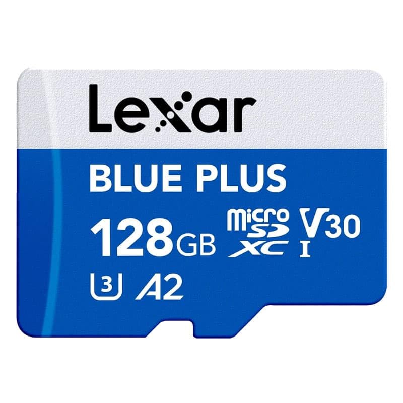 LEXAR Carte microSDXC Blue Plus UHS-I 128Go V30 170MB/s avec adaptateur car