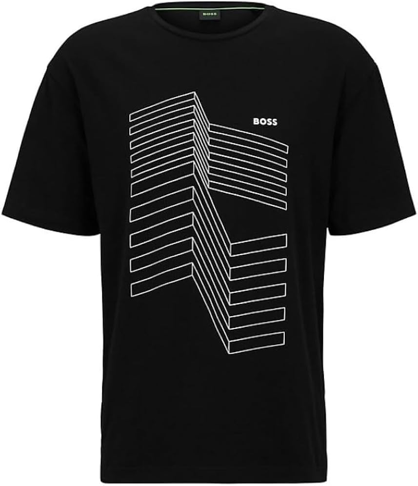 Hugo Boss mens Print Logo Short Sleeve T-shirt