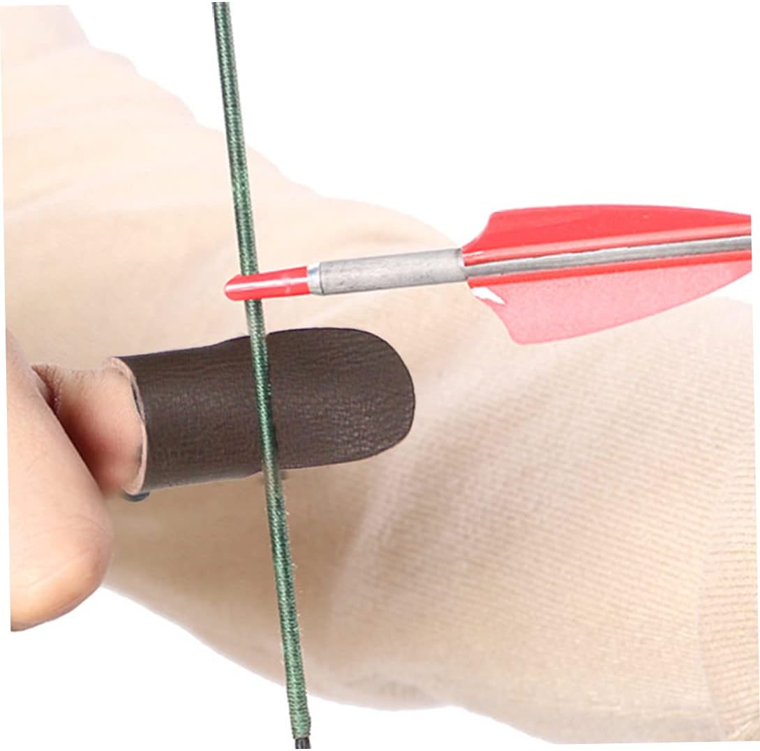 3PCS Archery Thumb Guard Finger Tab Protector Soft Cowskin Adjustable And Reusable Finger Tip For Left Hand And Right Hand Archery Finger Guards, Archery Finger Gloves, Archery Finger Protector, : Sports & Outdoors