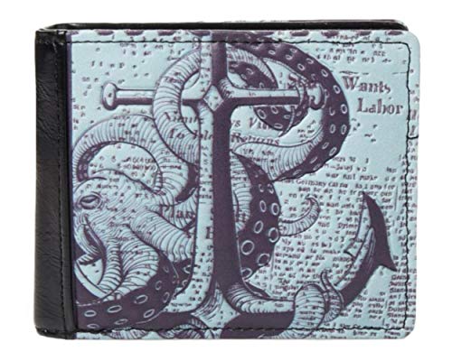 Shagwear Original Designs Men's Bifold Wallets (Octopus News)