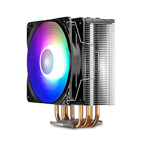 DeepCool Gammaxx GT ADD-RGB Dissipatore per CPU 4 Heatpipes Ventola PWM da 120 mm Addressable 5V 3-Pin Compatibile per CPU Intel 1155 1151 1150 1366 2011 2066 e AMD AM4 AM3+ AM3 AM2+ AM2 FM2+ FM2 FM1