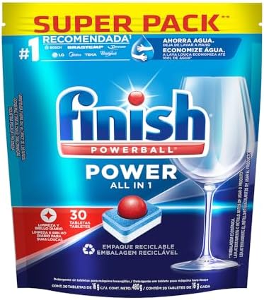 Finish Powerball Detergente para Lava Louças, Tabletes com Secant...