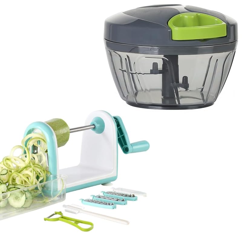 Ourokhome Zucchini Noodle Maker Spaghetti Spiralizer - 5 Blades Vegetable Slicer for Veggie Noodles...