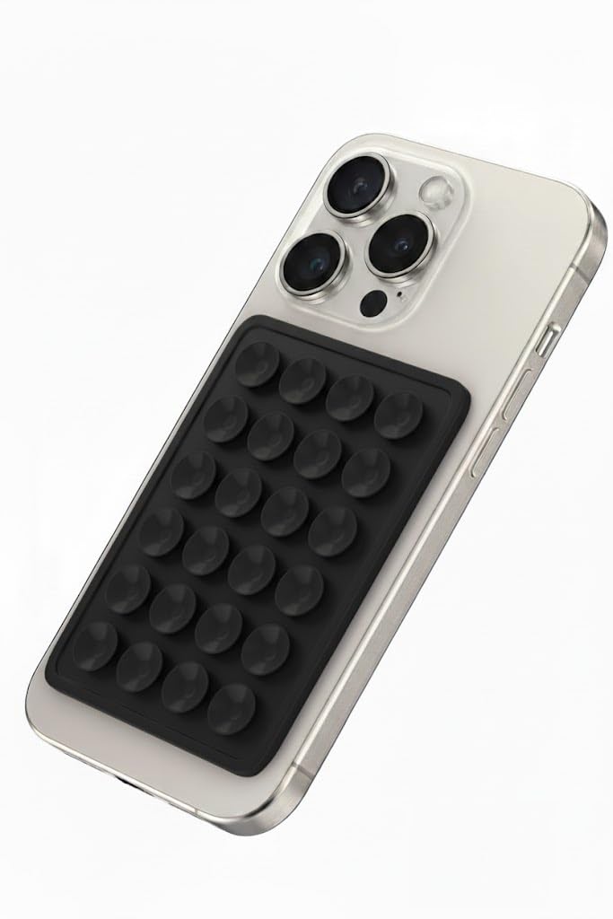 Telefon Arkasına Yapışan Silikon Vakumlu Pratik Telefon Tutucu, Kolay Telefon Kılıfı Tutucu, Tüm Cep Telefonu Modellerine Uygun, Araç Telefon Tutucu, Makyaj, Mutfak, Ahtapot (Siyah)