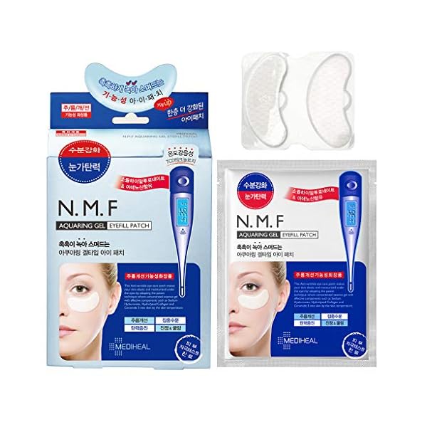 MEDIHEAL-NMF-Aquaring-Gel-Eyefill-Patch-5-Pouch-Anti-Wrinkle-Under-Eye-Care-Patches-NMF-and-Marine-Collagen-Ceramide-Intensive-Moisturizing-and-Elasticity-Eye-Sheet-Mask Mediheal N.M.F Aquaring Gel Eye Fill Patch 5 Pouch - Anti Wrinkle Under Eye Care Patches, NMF and Marine Collagen, Ceramide Intensive Moisturizing and Elasticity