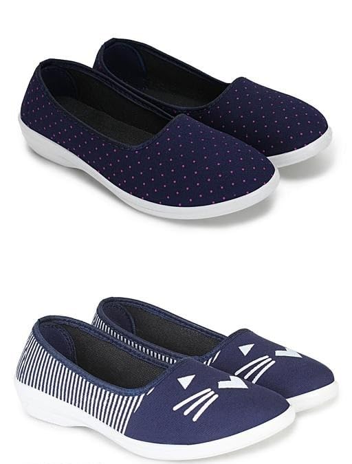 VAMIKAENTERPRISES2025 Printed Closed Back Ballerinas for Women and Girls Comfortable Daily Slip On Pack of 2-image-2
