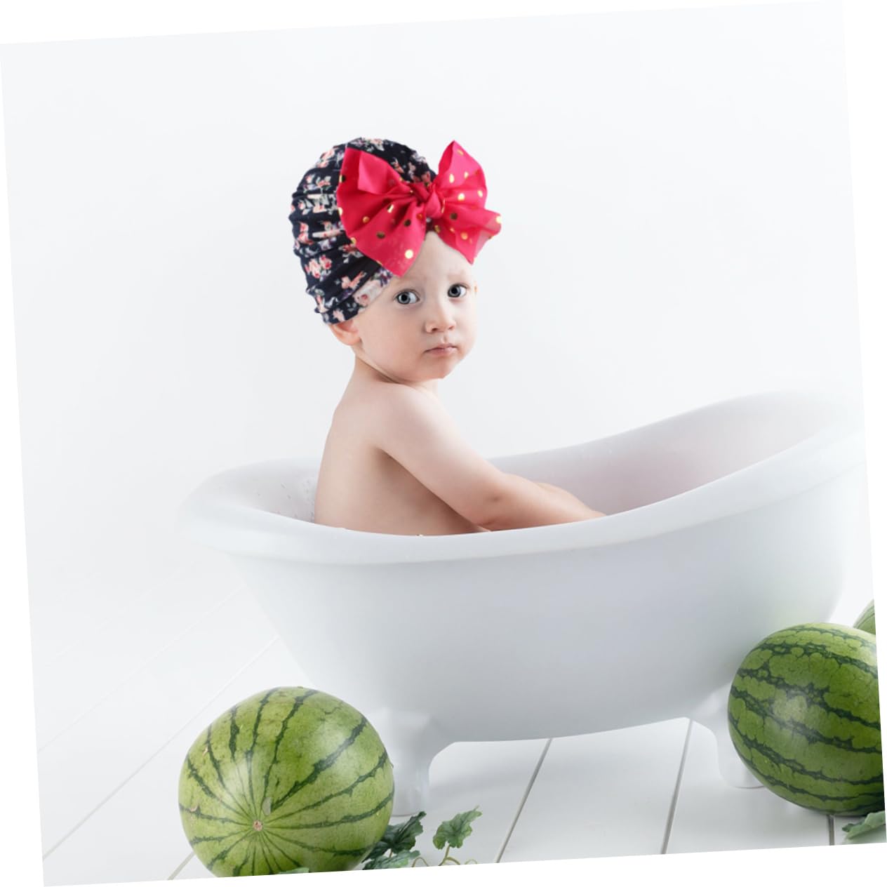 CALLARON Sombrero Juguetes Gorro Bebés Tapa Piscina Capó para Bandana Bebe Bandanas Bebe Turbante Bebé Chic para Gorra con Lazo Tocados Infantiles Poliéster Algodón
