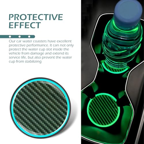 Portavasos para auto con diseño de fibra de carbono miniatura 7