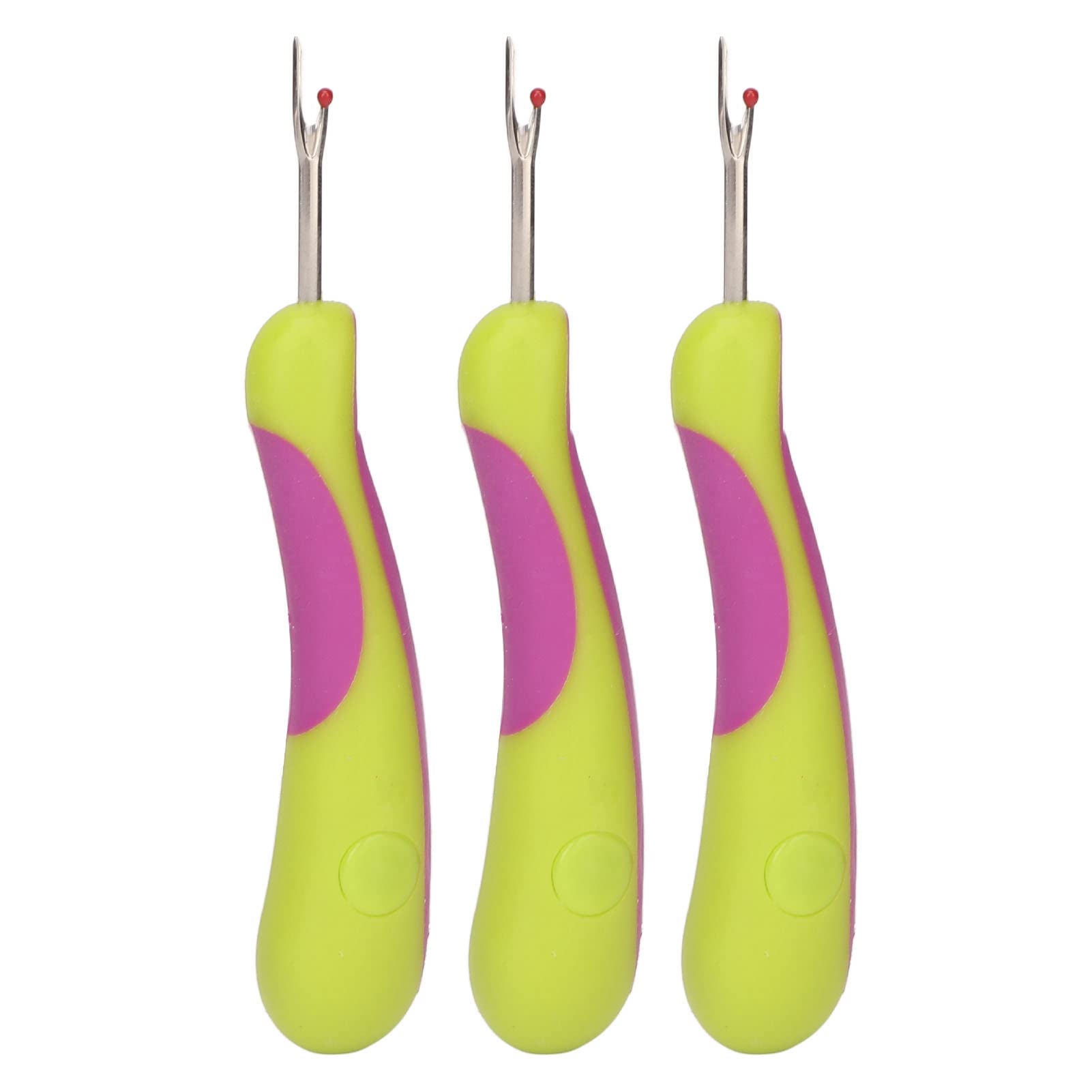 3pcs Sewing Seam Rippers High Sharpn Stainl Steel Embroidery Remover with Ergonomic Handle C Hat Green Sewing Seam RippersThread RemoverEmbroidery RemoverSeam RemoverSeam Rippers