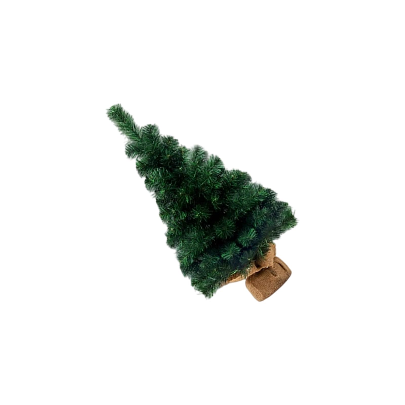 HZBB Christmas Tree with Burlap Base for Home Desktop Holiday Decoration Miniature with Shape with a