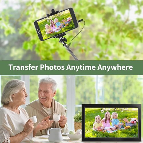Veidoo 15.6 inch Large WiFi Digital Picture Frame with 1920 * 1080 IPS Touch Screen, Built in 32GB Memory, Auto-Rotate&Wall-Mounted, Digital Frame Share Photos and Videos via Free Frameo App - Image 4