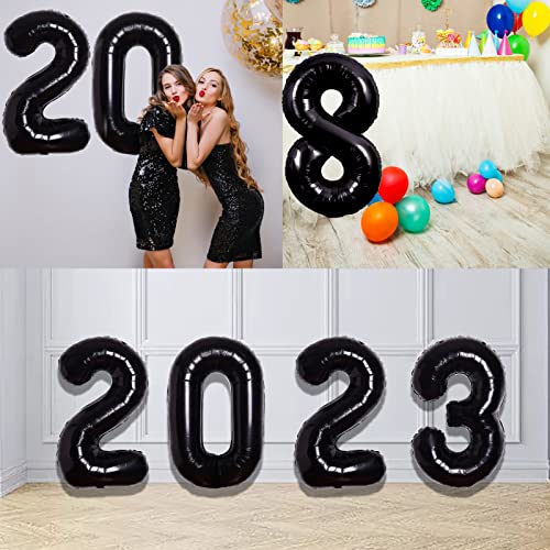 40 Inch Black Number 6 Balloon Large Size Jumbo Digit 6 Mylar Foil Helium Black Balloons For 6Th Birthday Party Boys Girls Celebration Decors 6 Years Old Anniversary Photo Shoot For Kids Gift #TOP3