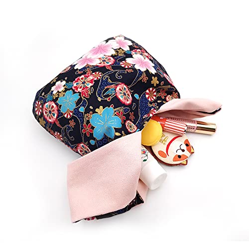 Bolso de muñeca de algodón con patrón japonés miniatura 3