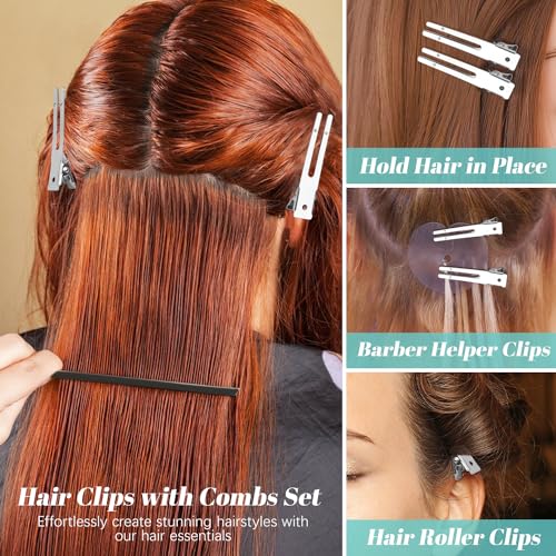 50Pcs-Pin-Curl-Clips-IKOCO-Hairdressing-Double-Prong-Hair-Clips-with-3Pcs-Comb-Set-for-Setting-Curls-Hair-Salon-or-Barber-Silver