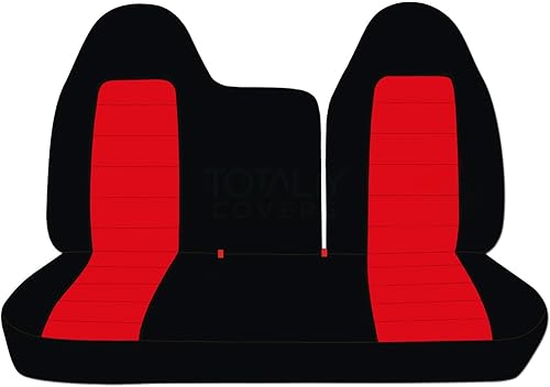 Miniatura 2 de TOTALLY COVERS Compatible con Ford F-150 F-250 1997-1998 fundas de asiento de camión de dos tonos (banco dividido delantero 4060) sin